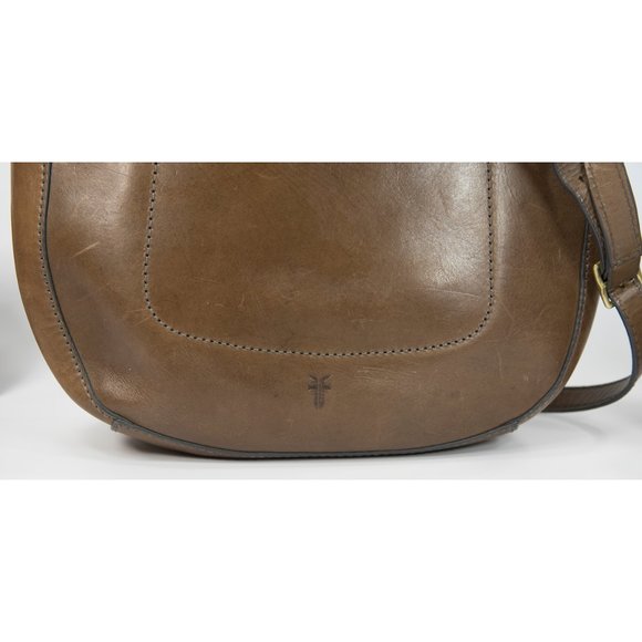 Frye Vintage Brown Smooth Distressed Leather Hobo - Picture 5 of 6